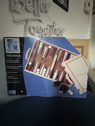 Deluxe wooden backgammon set - wooden,