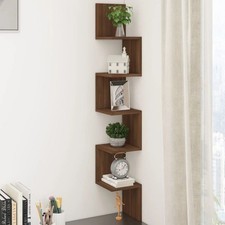 Wall Corner Shelf Wall Rack Wall-Mounted Storage Shelf Engineered Wood vidaXL