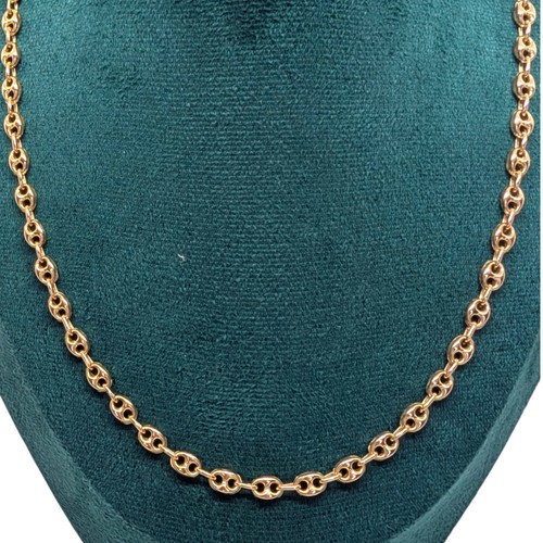 14k gold coffee bean link - 14k,