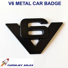 V6 Black  Wing Body Badge -