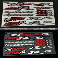 Reflective motorbike fairing stickers decals for Yamaha Aerox 50 Laminated white