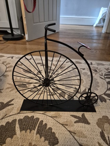 Metal penny farthing bicycle - metal,