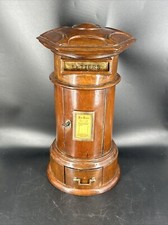 Antique Victorian Style Manor House Mahogany Wood Post Box