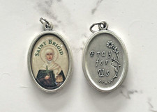 Saint St Brigid Medal / Pendant Enamel Inlay Irish Saint