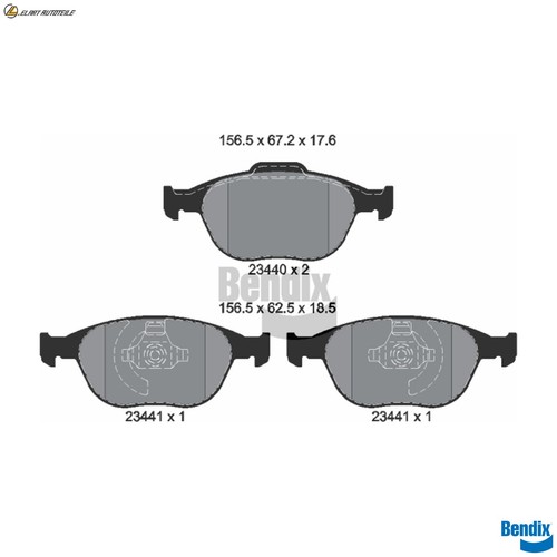 Brake pad set disc - set,