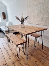 Hairpin Dining Table & Benches