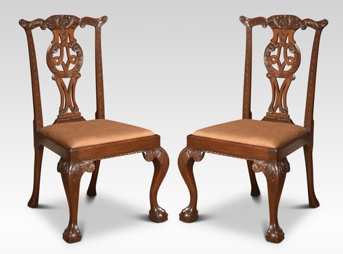 Pair chippendale revival - of,