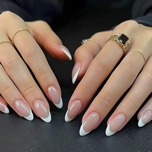 24pcs press white french - 24pcs, on