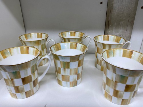 Cream check coffee mug - check,