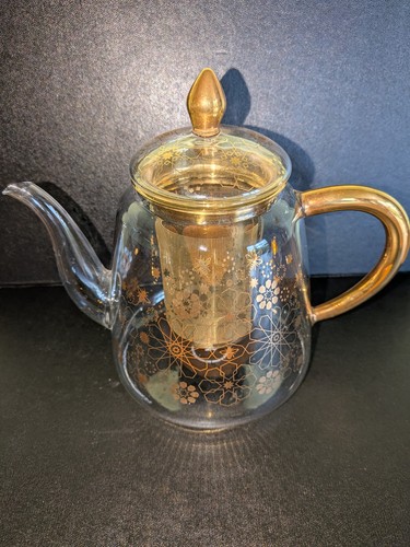 Glass teapot bee - glass, t2