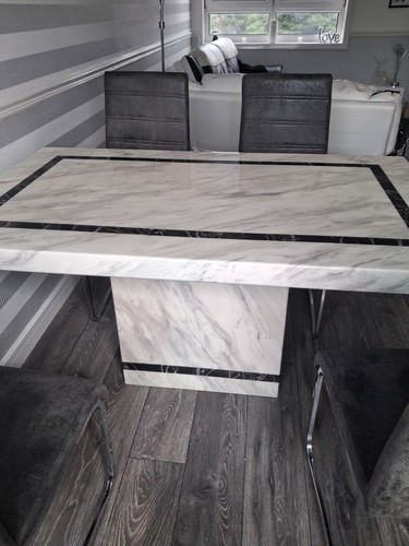 Marble dining room table white - marble,