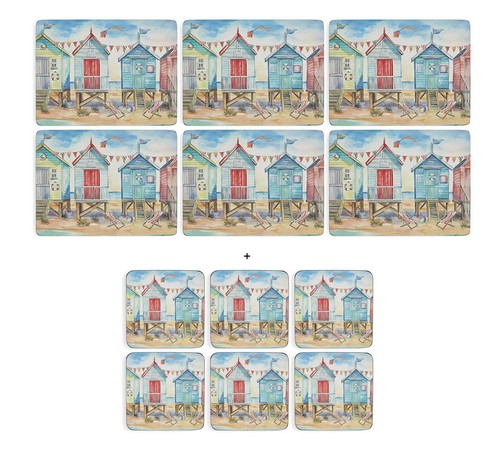 Pimpernel beach huts placemats - huts,
