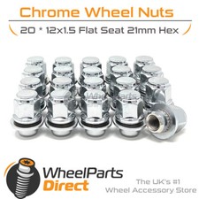 Wheel Nuts (20) 12x1.5 Chrome for Lexus IS 220d [Mk2] 05-12 on Original Wheels
