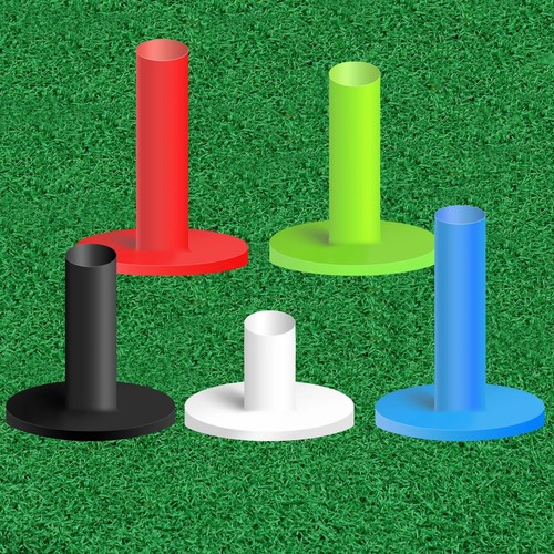 5pcs golf rubber tees - 5pcs, driving