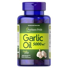 Puritan's Pride Garlic Oil 5000 mg - 250 Rapid Release Softgels