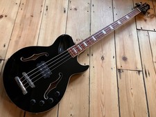 Samick Greg Bennett Royale RLB-4/BLK Semi Acoustic Bass Guitar Pre Owned Active