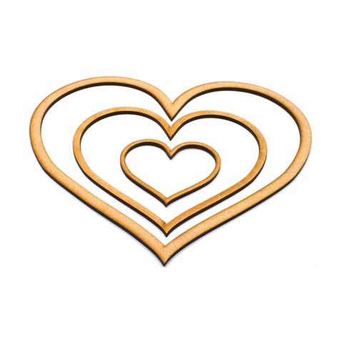 Heart outline shapes mdf - shapes,