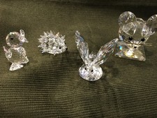 Swarovski crystal animals x 4, bundle, some damage