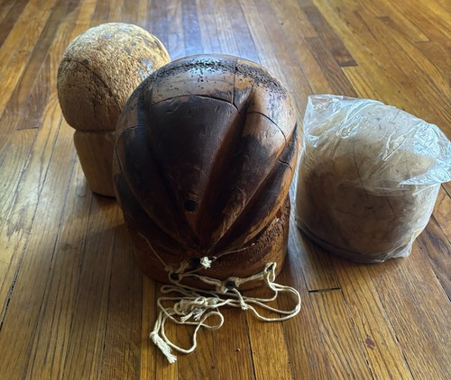 Lot vintage wooden hat - lot,