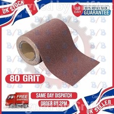 10M ALUMINIUM OXIDE SAND PAPER MEDIUM GRIT 80 GRADE SANDING SANDER SHEET ROLL
