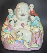 Vintage Chinese Porcelain Famille Rose Buddha