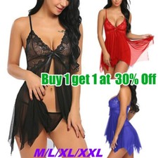Womens Sexy Lace Nightdress