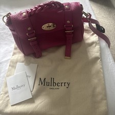 Genuine Mulberry Alexa Satchel Shoulder Bag In Bright Pink,  Only Used Once