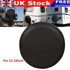 Plain Spare Wheel Cover Tyre Cover for Caravan, RV and Camper Trailer 22-24inch