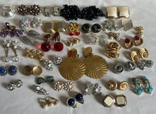 Large Collection Of Vintage / Retro Clip On Earrings - See Description
