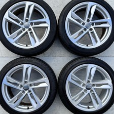 Set Genuine Audi A1 Mk2 Silver 17" Alloy Wheels 215 45  Tyres 5 Spoke 82A601025K