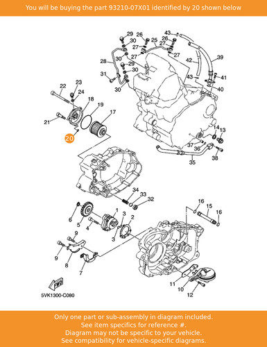 Yamaha ring 93210 07x01 - yamaha, o-ring,