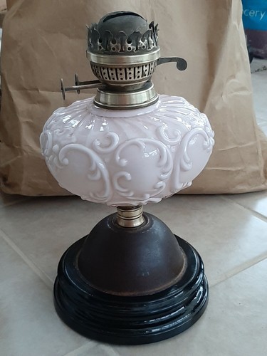 Antique oil lamp double burner - oil,