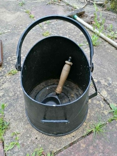 Vintage black metal coal - vintage,