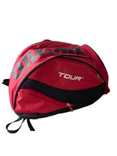 WILSON TOUR TENNIS BAG - RED RUCKSACK / BACKPACK FOR RACKETS AND KIT