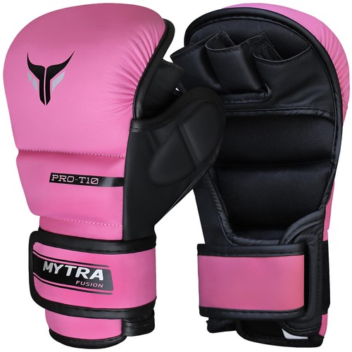 Mytra leather mma gloves - leather,