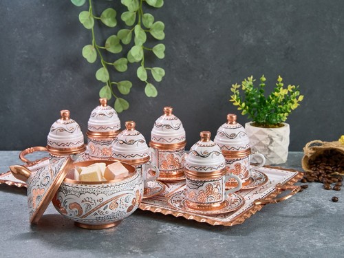 Copper coffee serving - copper,