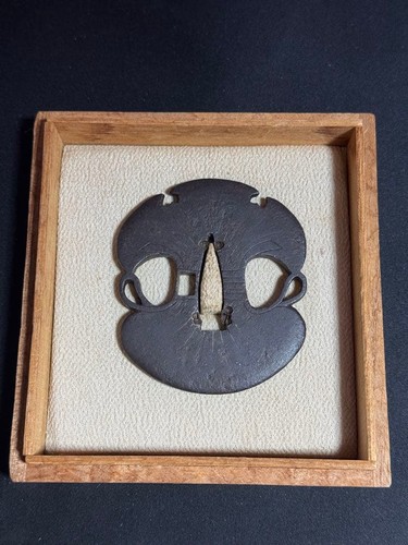 Otafuku motokabuki tsuba iron - otafuku,