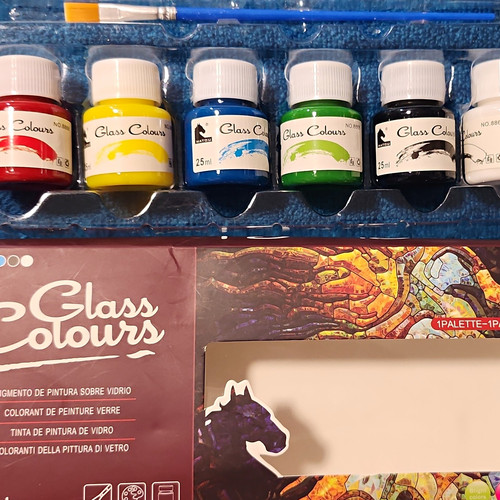 Glass colours paint set - glass,