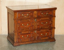 ANTIQUE 17TH CENTURY ENGLISH OAK MEDIUM SIZED CHEST OF TWO OVER TWO DRAWERS