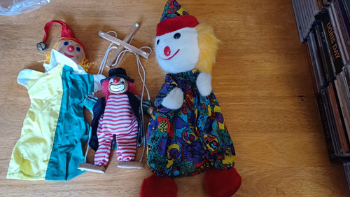 Vintage clown puppets lot - ,