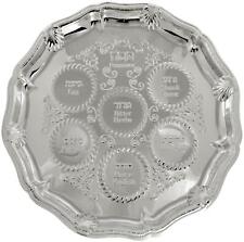 Nickel Seder Plate for Passover 36cm Jewish Pesach Silver UK43108