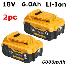 2x for Dewalt DCB184 18V 6Ah