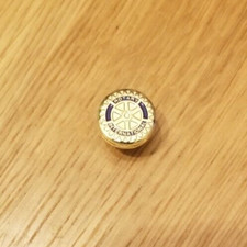 ROTARY INTERNATIONAL FOUNTAIN PEN 12 KARAT GOLD PLATED WOODTURNING PROJECT KIT