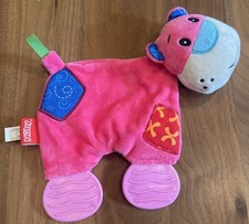 Nuby Blankie Pal Teether Crinkle Pink Baby Girl Lovey Plush Stuffed Animal NEW ✨