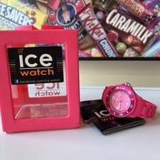 Ladies Hot Pink Ice Watch In