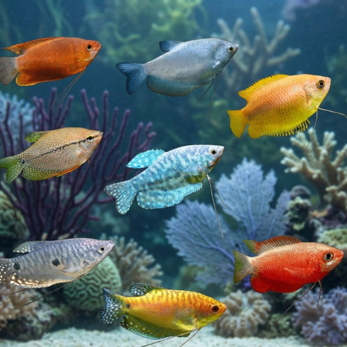 Pack assorted gourami - 4-pack, live