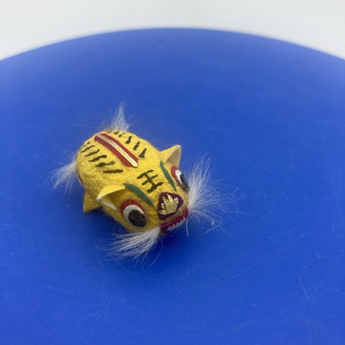 Vtg chinese tiger painted silk - tiger,
