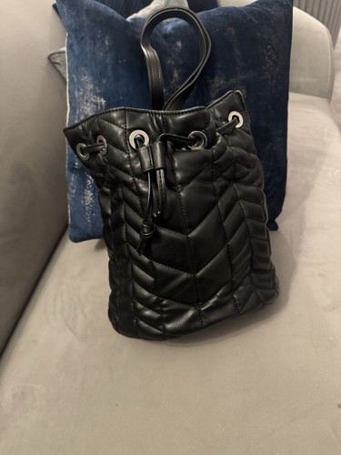 Zara black bucket quilted - zara,