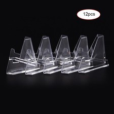 12PCS Mini Acrylic Display Stands Transparent Coin Display Easel For Home Sh BST