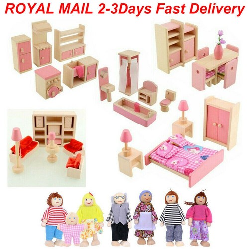 Wooden doll house - doll,